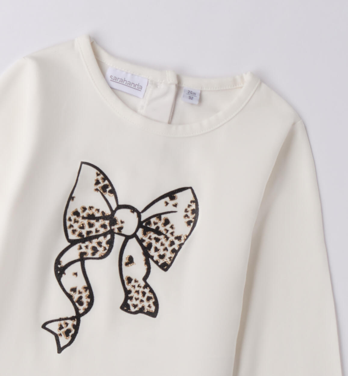 Maglietta bambina con fiocco PANNA-0112 - 1480F22900