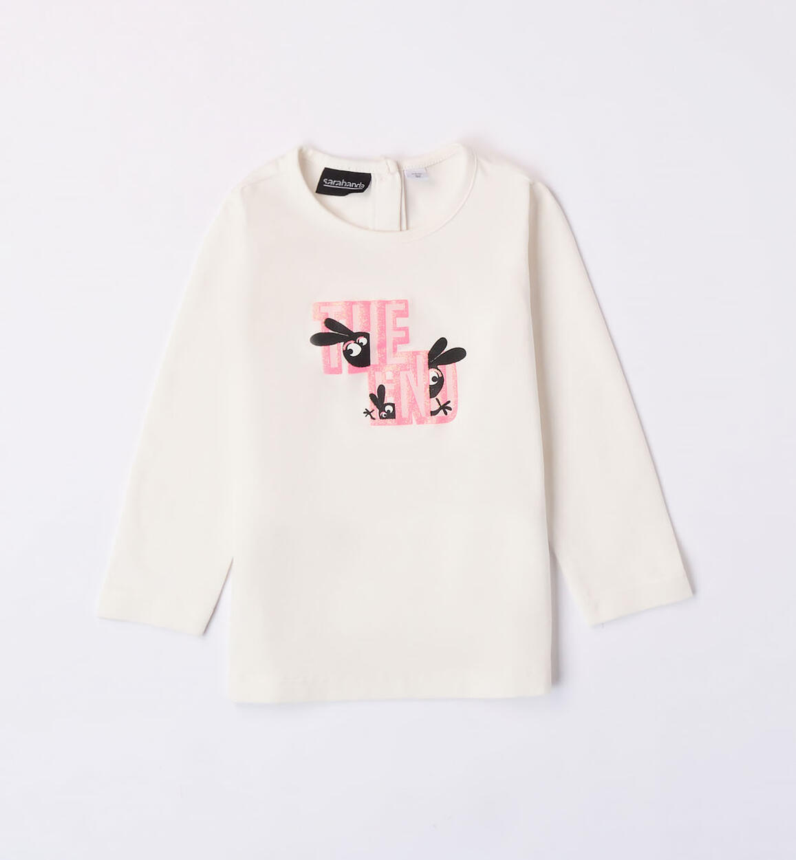 Sarabanda glitter t-shirt for girls from 9 months to 8 years CREAM Sarabanda