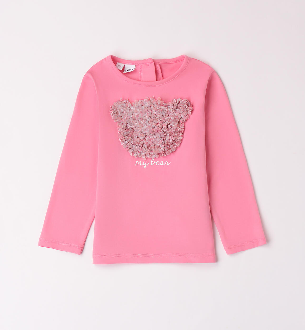 Maglietta bambina con orsetto FUCSIA iDO