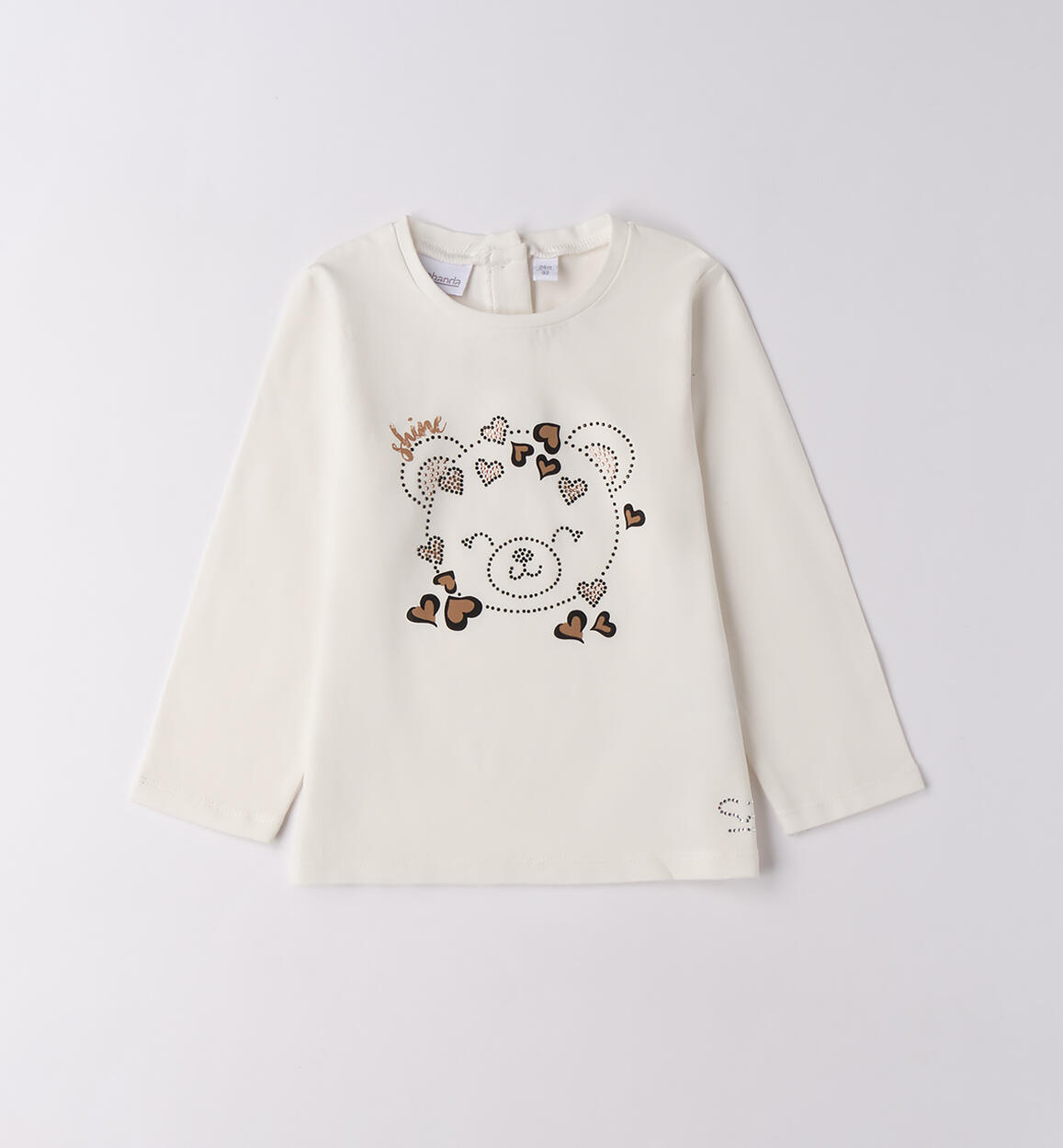 Maglietta bambina con orso PANNA Sarabanda