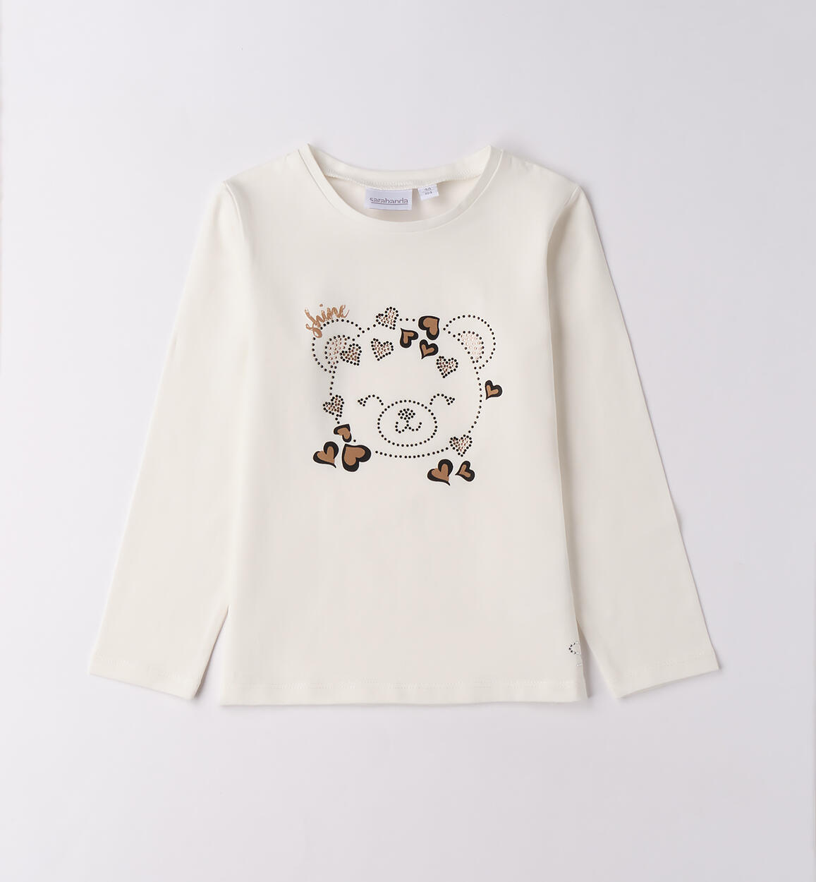 Maglietta bambina con orso PANNA-0112 - 1480F23000