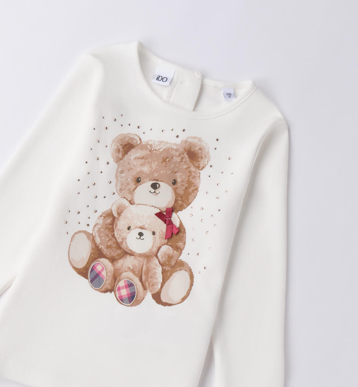 Maglietta bambina con orso PANNA-0112 - 1484F29100