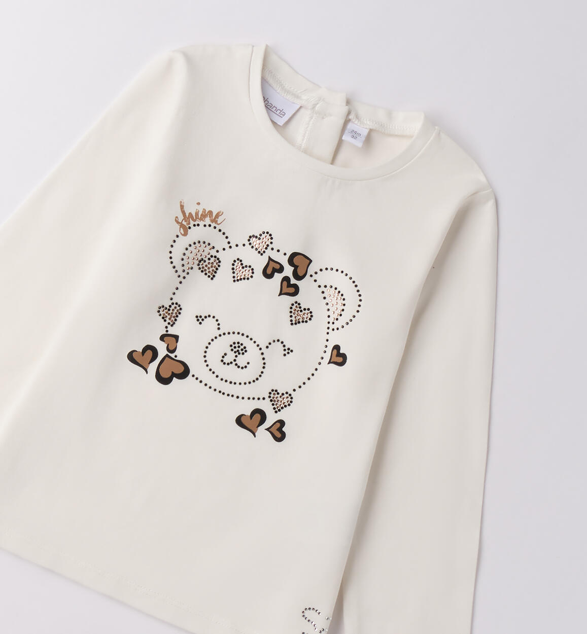 Maglietta bambina con orso PANNA-0112 - 1480F23000