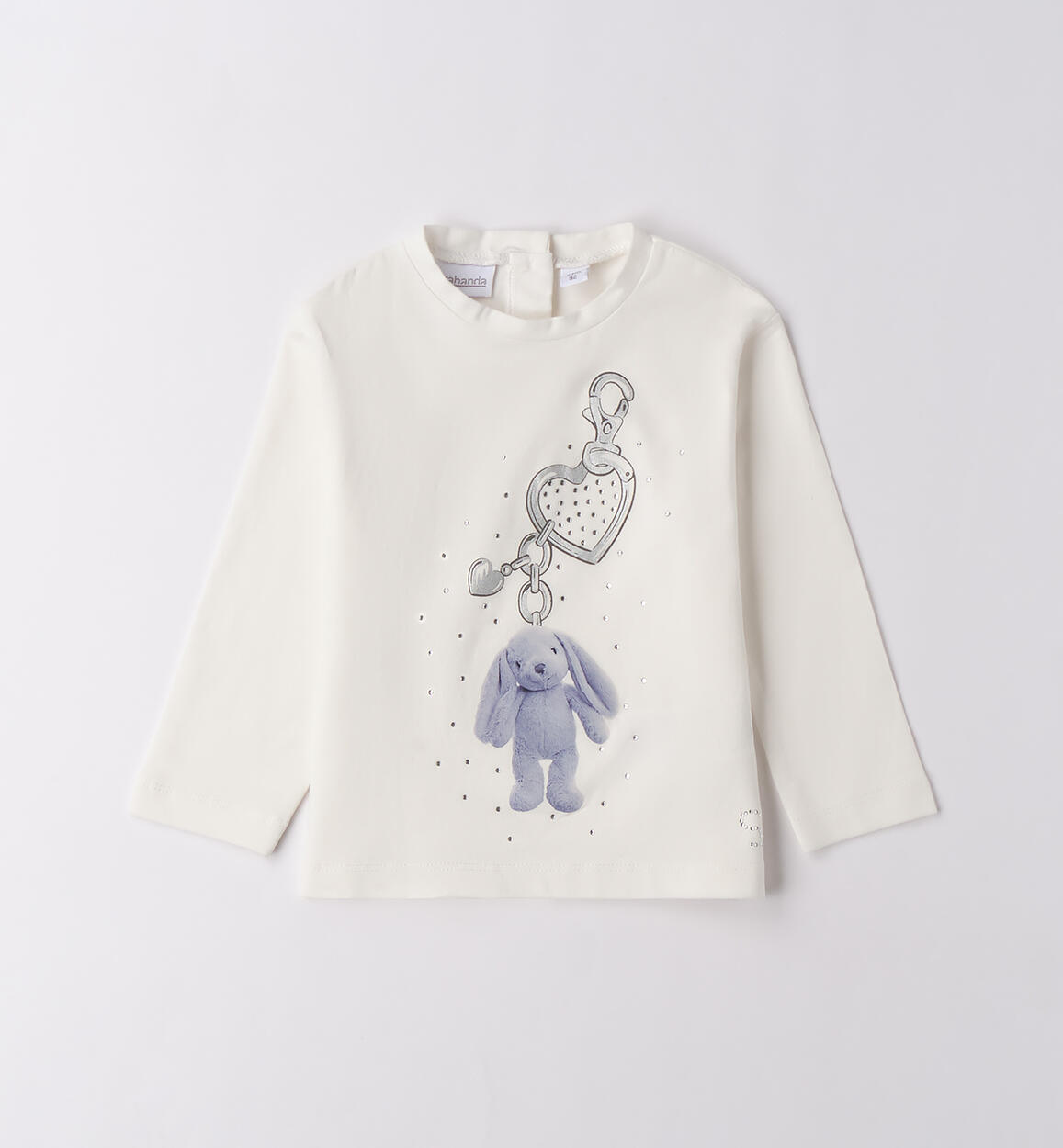 Maglietta bambina con strass PANNA Sarabanda