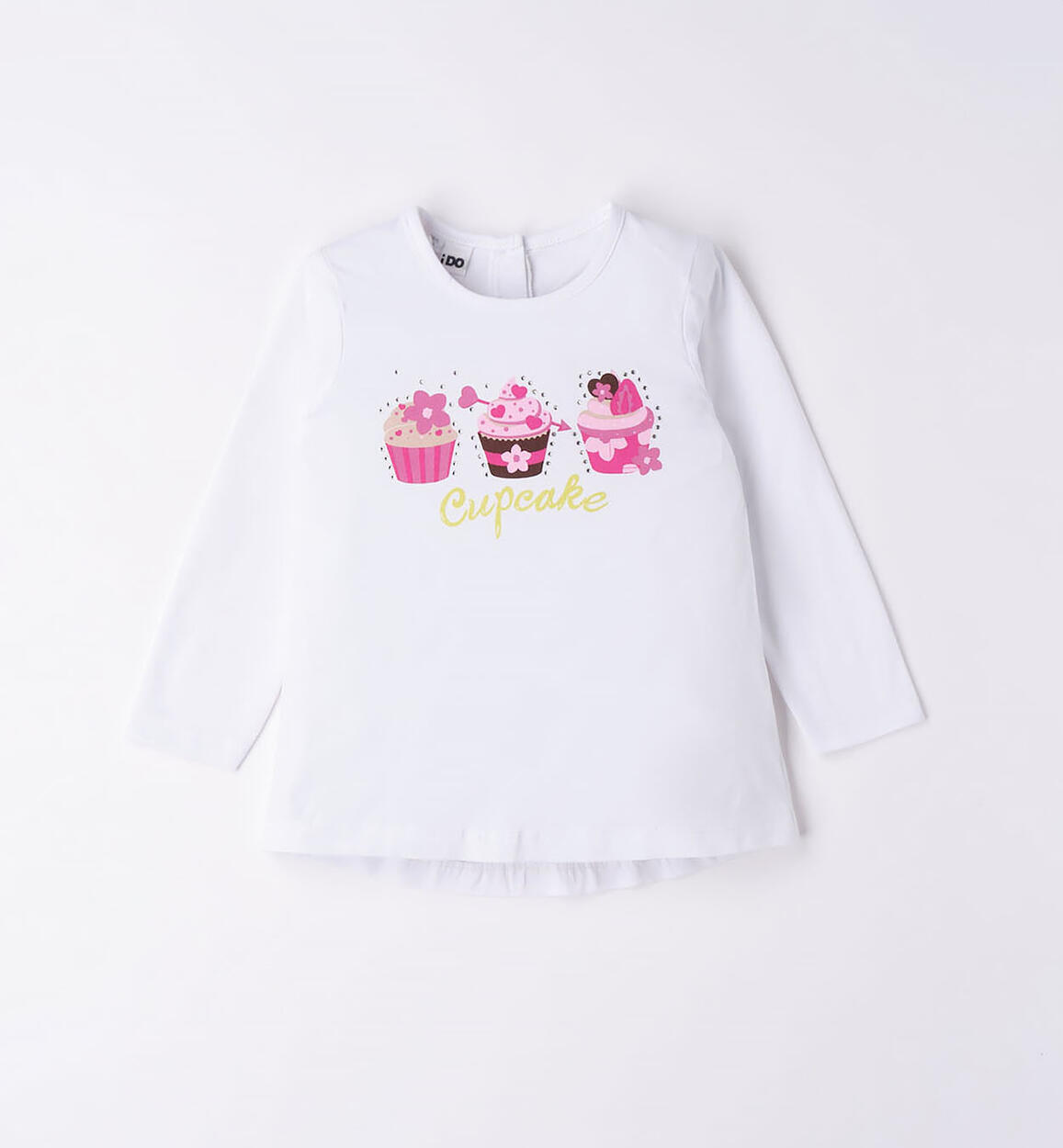Maglietta bambina cupcake BIANCO iDO