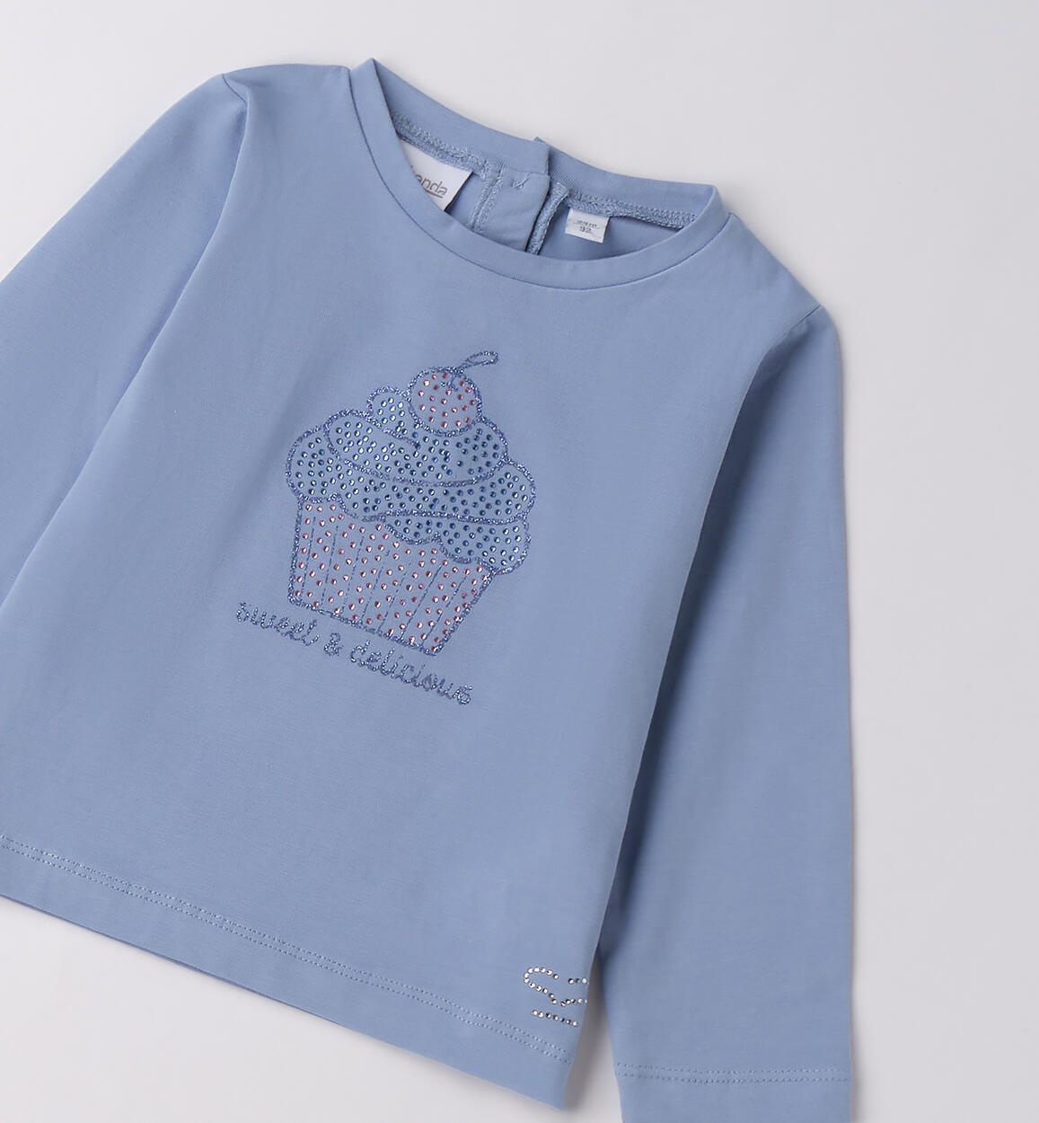 Maglietta bambina girocollo AZZURRO-3814 - 1480F22300