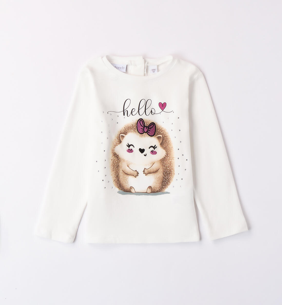 Maglietta bambina "Hello" PANNA Sarabanda