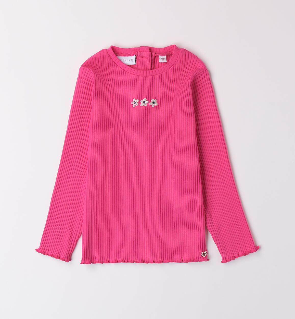 Maglietta bambina in costina FUCSIA Sarabanda