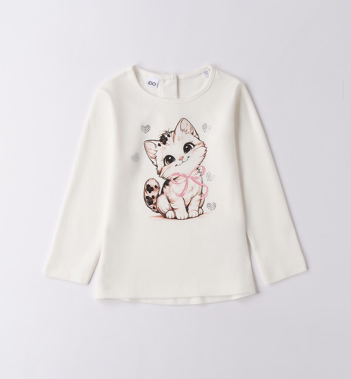 Maglietta bambina in cotone PANNA iDO