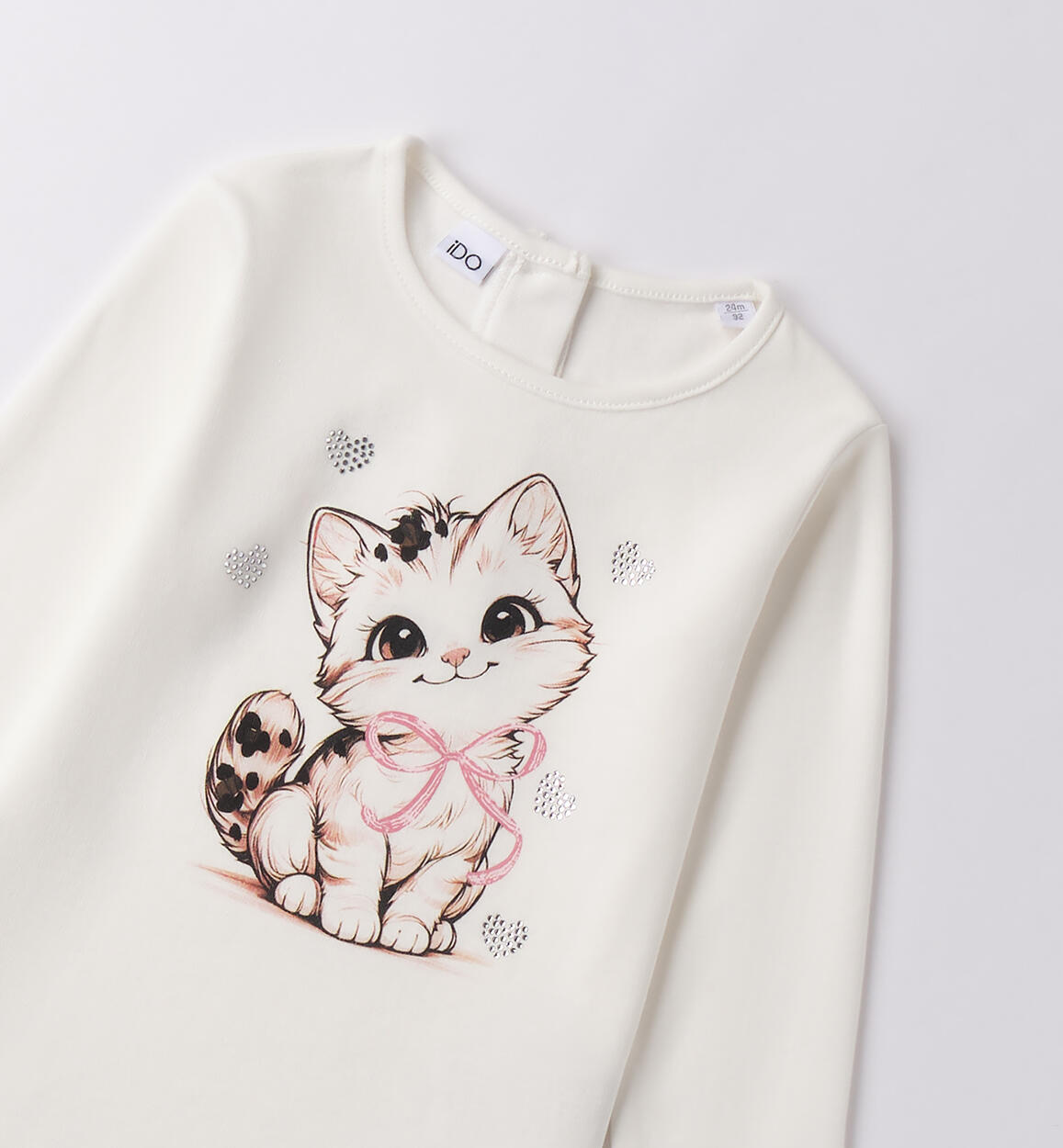 Maglietta bambina in cotone PANNA-0112 - 1484F299G1