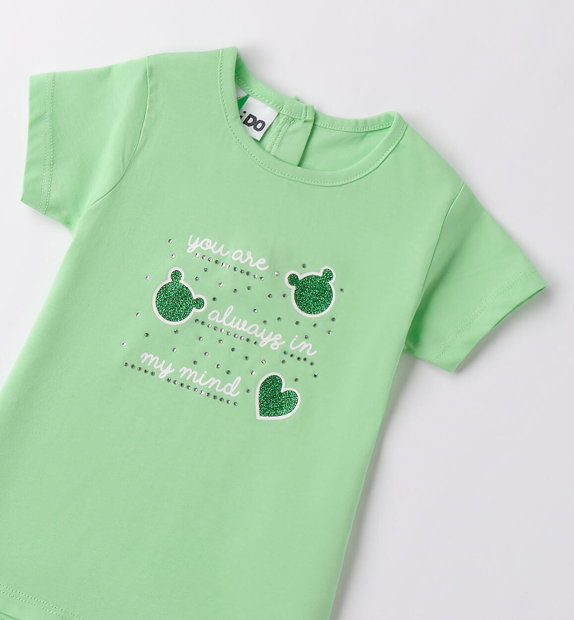 Maglietta bambina manica corta VERDE CHIARO-5021 - 1494B51800