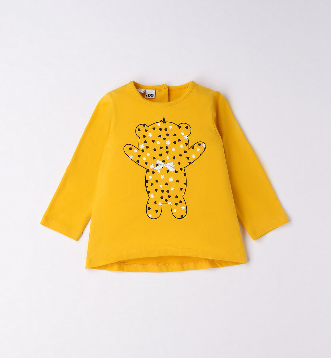 Maglietta bambina orsacchiotto GIALLO iDO