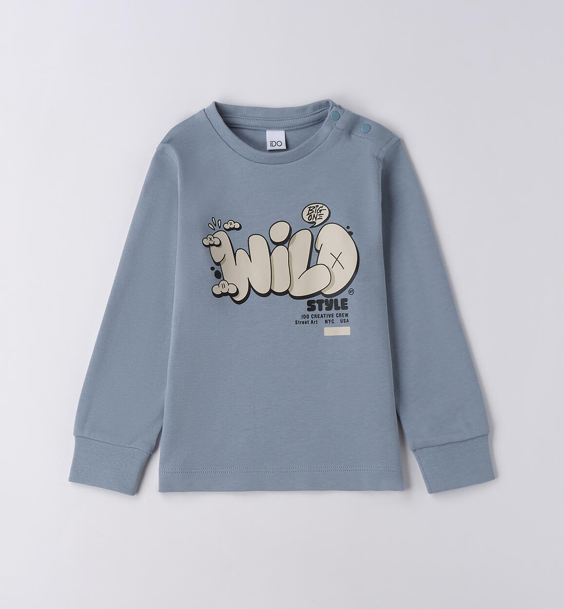 Maglietta bambino con scritta AZZURRO iDO