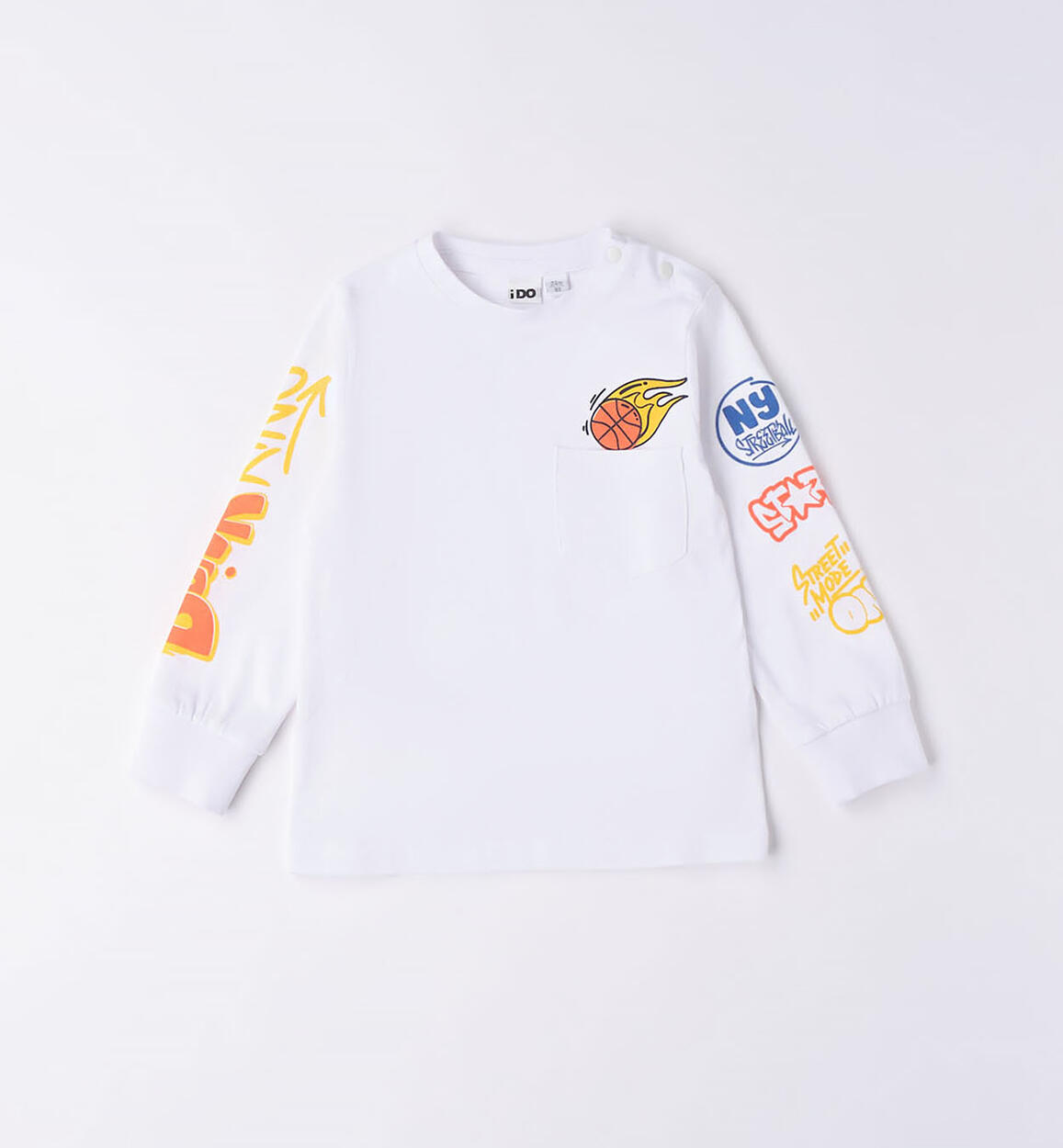 Maglietta bambino con taschino BIANCO iDO