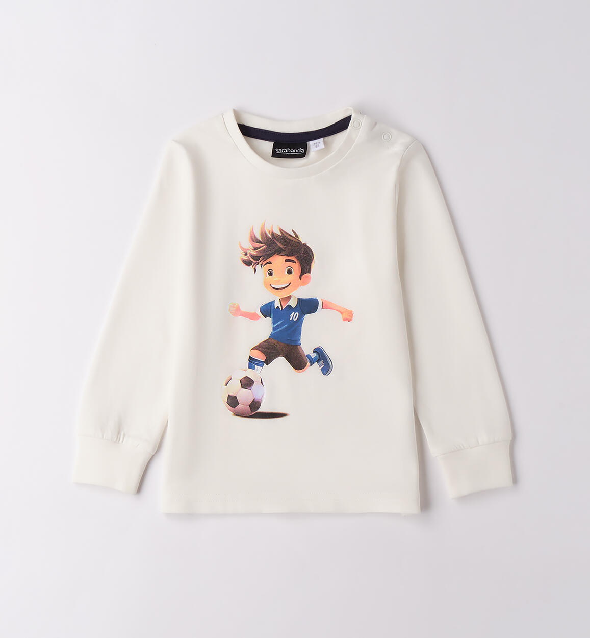 Maglietta bambino girocollo PANNA Sarabanda