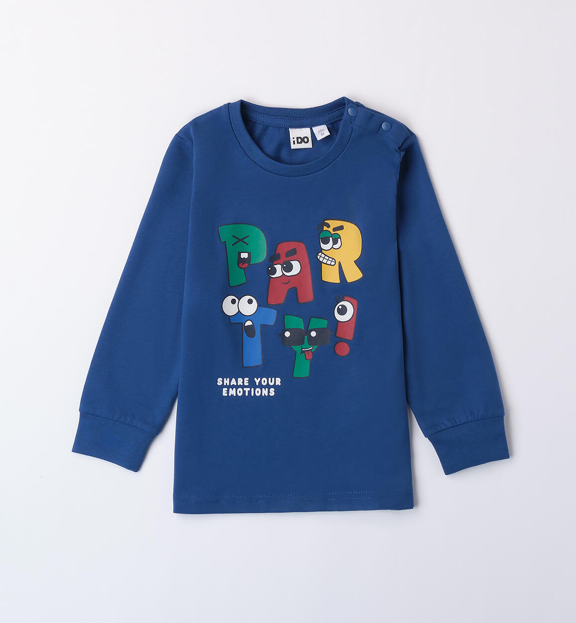 Maglietta bambino in cotone BLU iDO