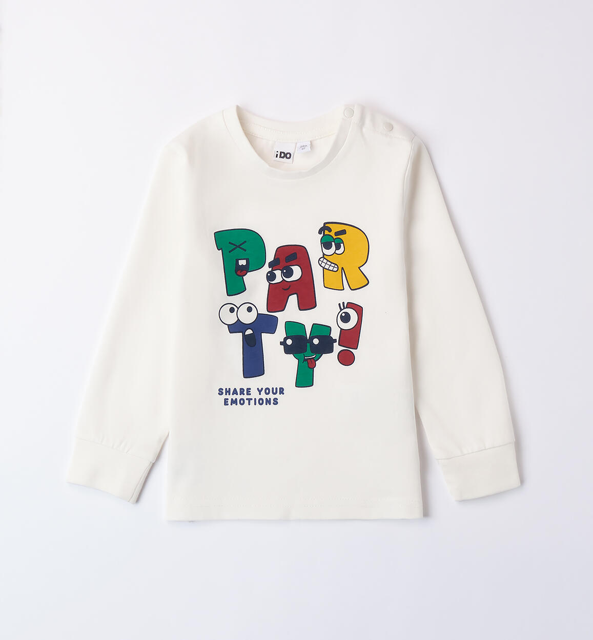 Maglietta bambino in cotone PANNA iDO