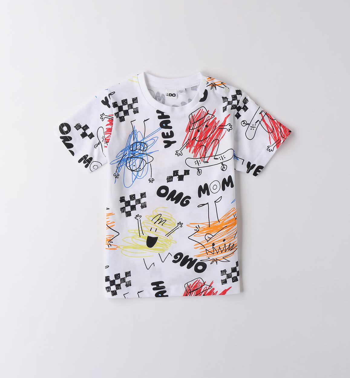 Maglietta bambino manica corta BIANCO-NERO-6BHN - 1214B45800