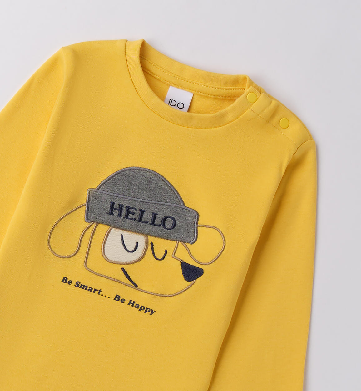 Maglietta bambino manica luga GIALLO-1441 - 1204F24600