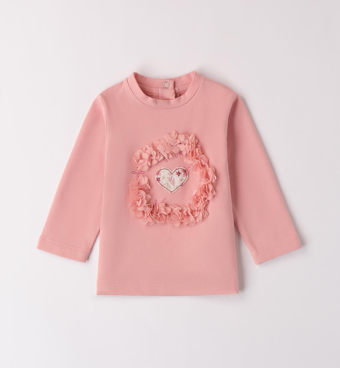 Maglietta bimba con chiffon ROSA Minibanda