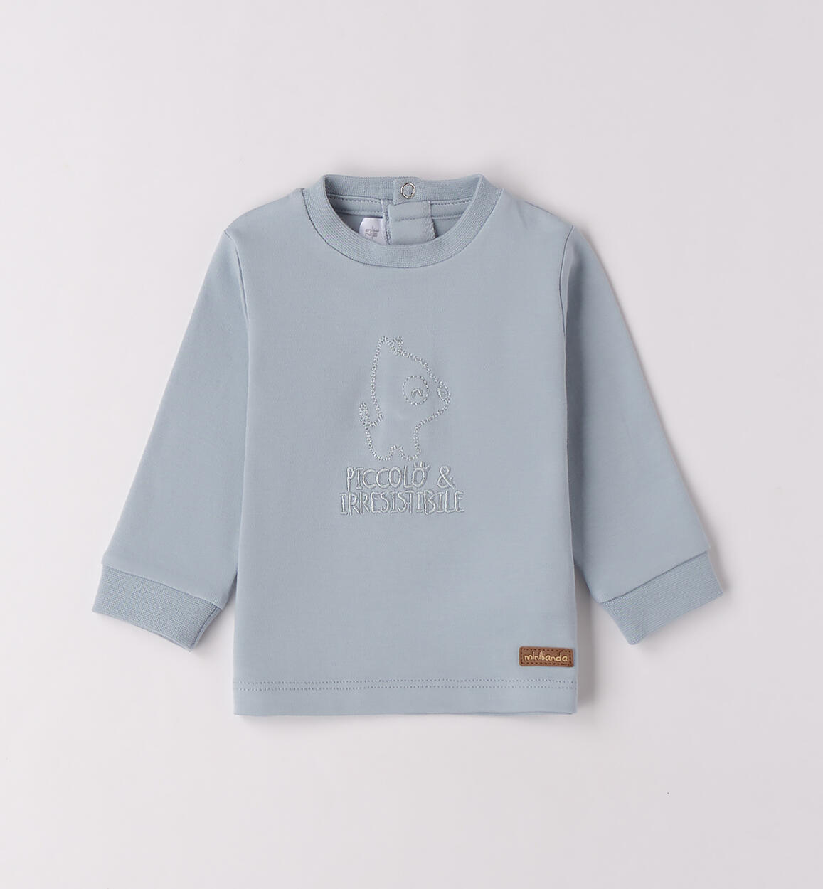 Maglietta bimbo 100% cotone AZZURRO Minibanda