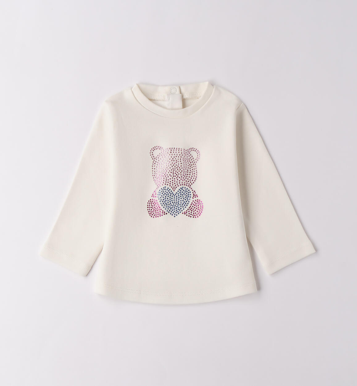 Maglietta caldo cotone bimba PANNA iDO