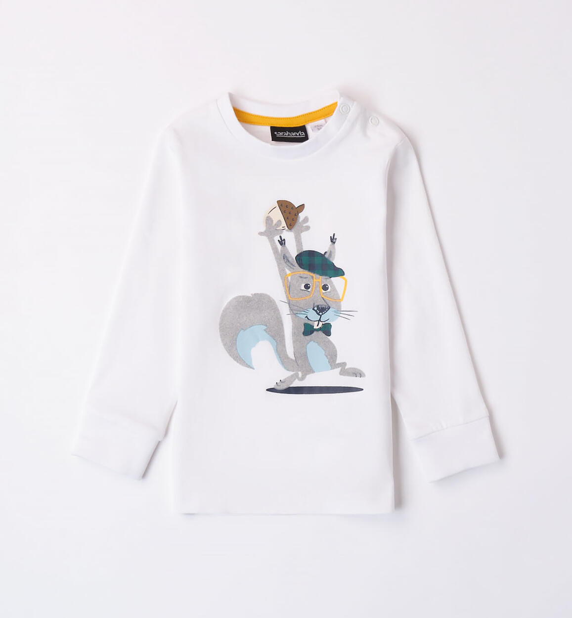 Maglietta con castoro per bambino BIANCO Sarabanda