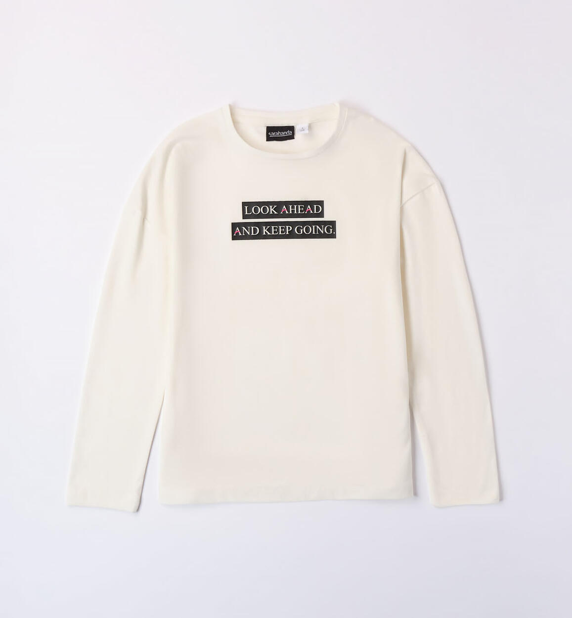 Sarabanda printed T-shirt for girls from 8 to 16 years CREAM Sarabanda