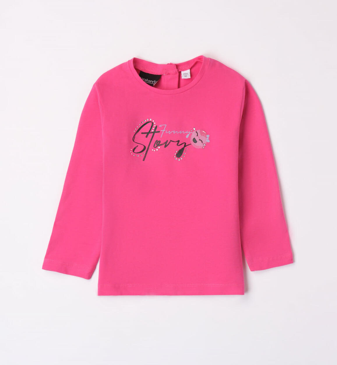 Sarabanda t-shirt with rhinestones for girls from 9 months to 8 years FUCHSIA Sarabanda