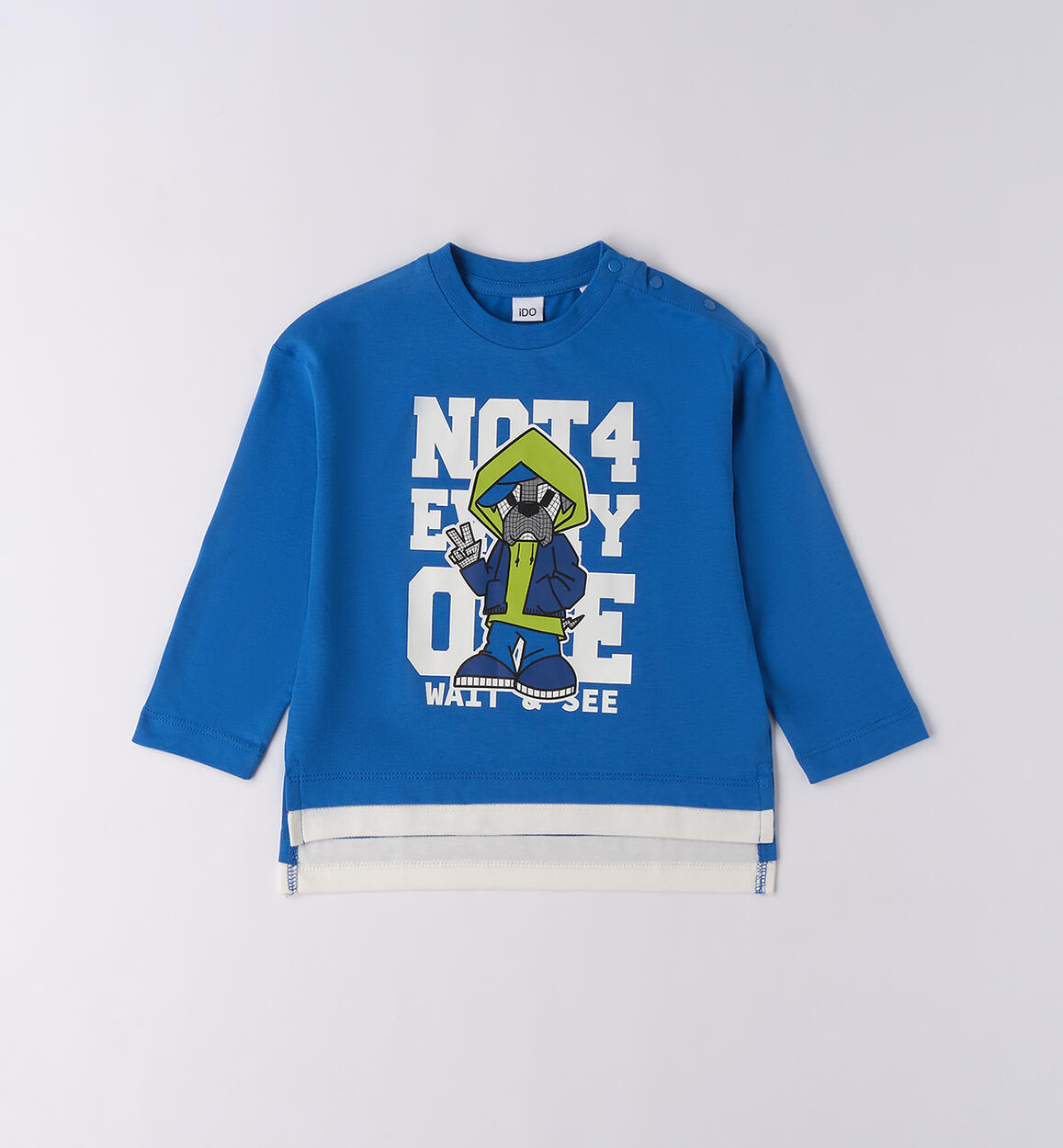 Maglietta cotone bambino AZZURRO iDO