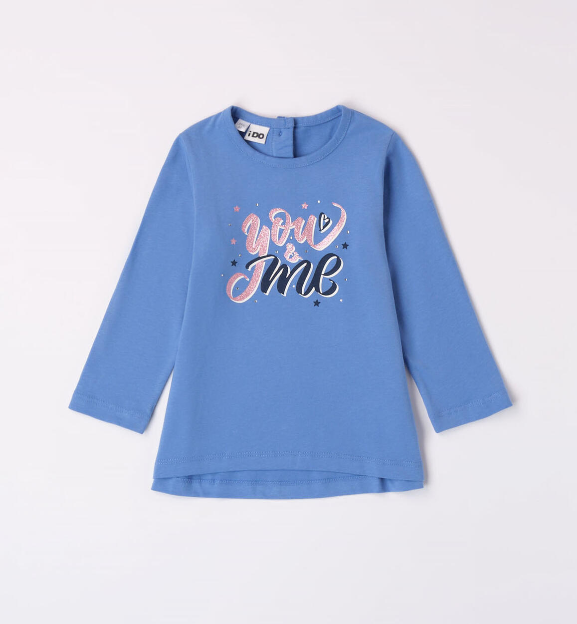 iDO glitter T-shirt for girls from 9 months to 8 years LIGHT BLUE iDO