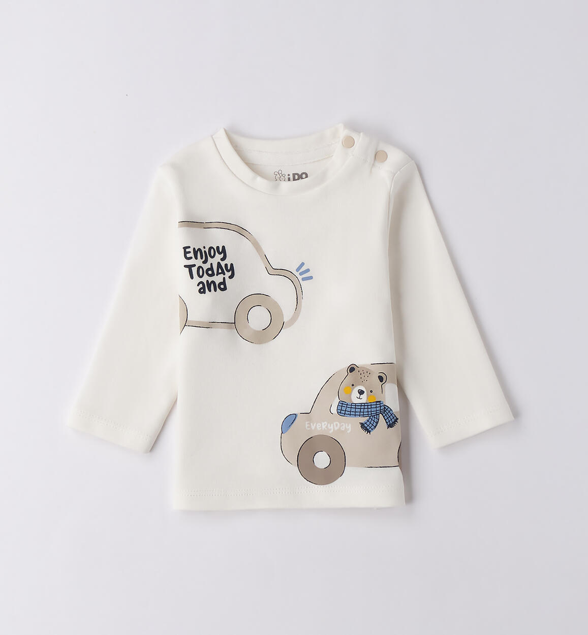 Maglietta cotone per neonato PANNA iDO