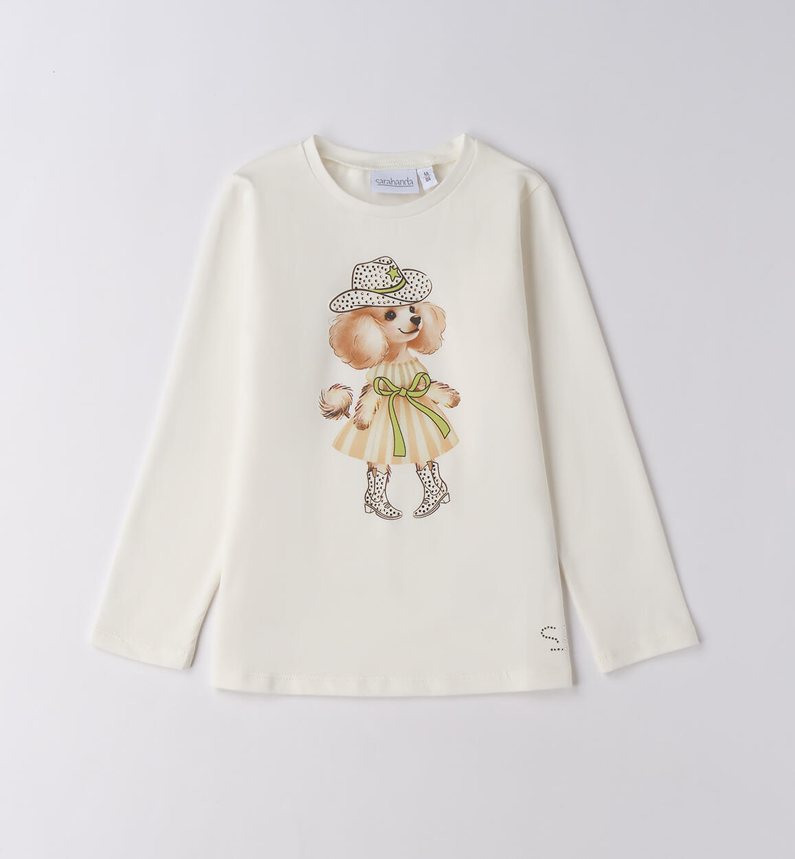 Maglietta da bambina con stampa PANNA-0112 - 1480F30600