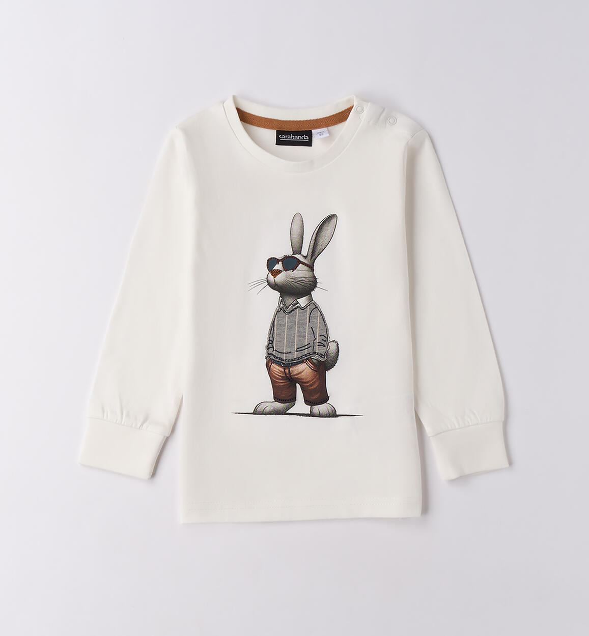 Maglietta da bambino coniglio PANNA Sarabanda