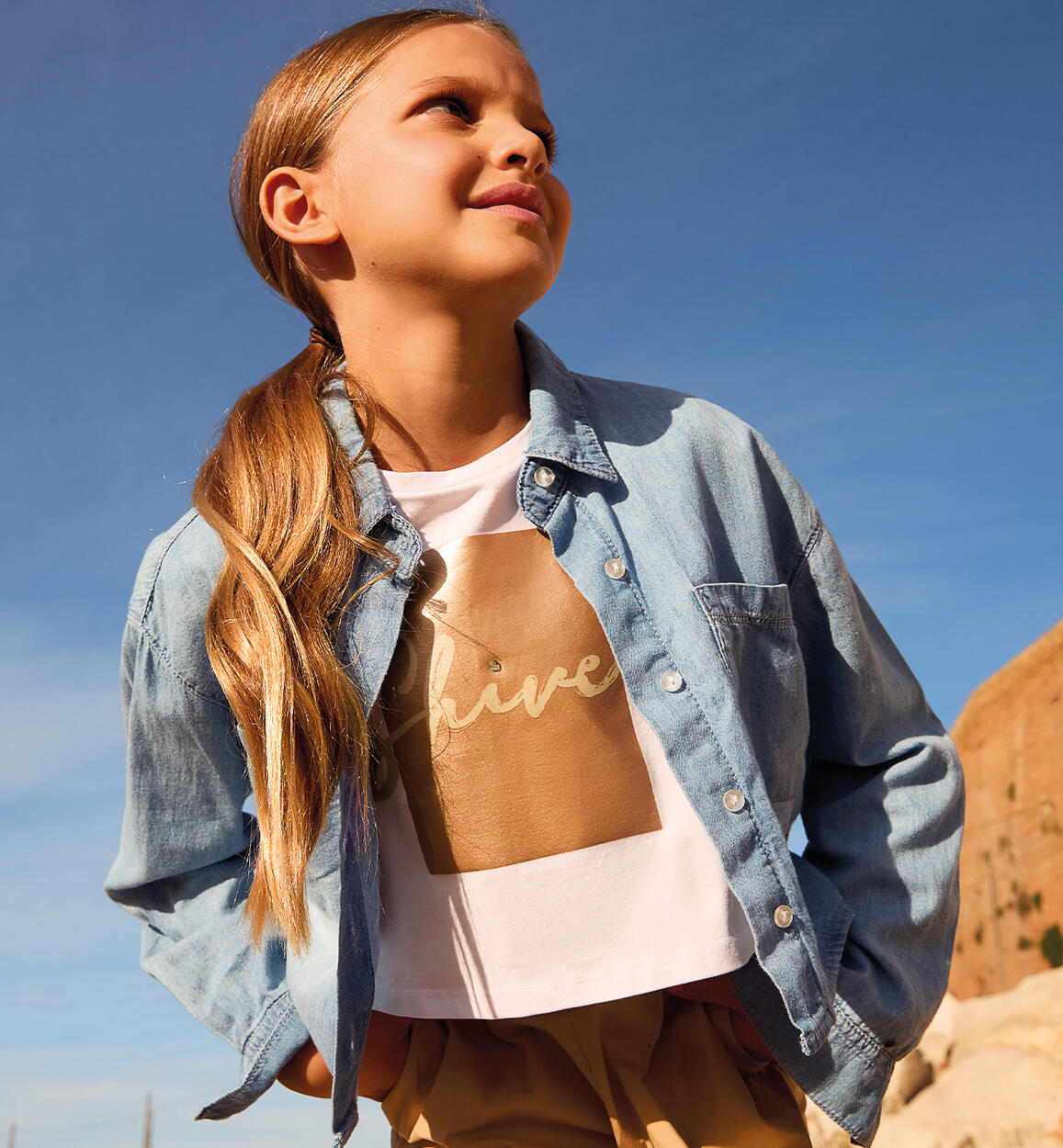 Maglietta da ragazza BIANCO Sarabanda