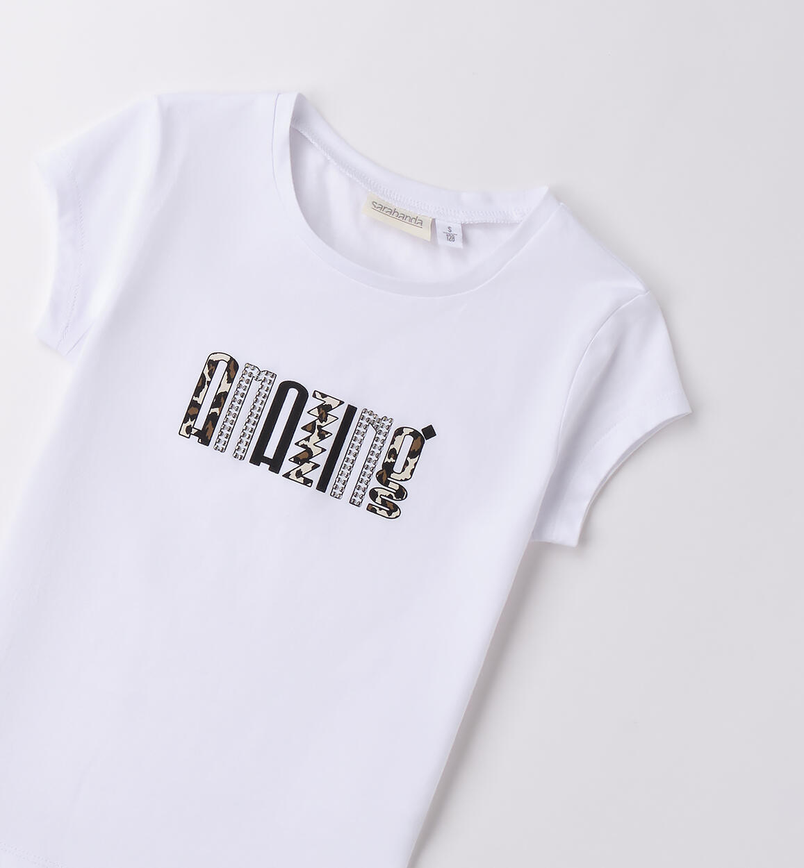 Maglietta da ragazza manica corta BIANCO-0113 - 2470B55700