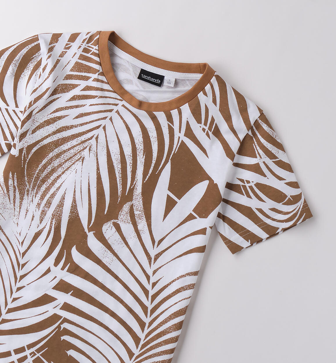 Maglietta da ragazzo PANNA-MARRONE-6BPG - 2430B73400