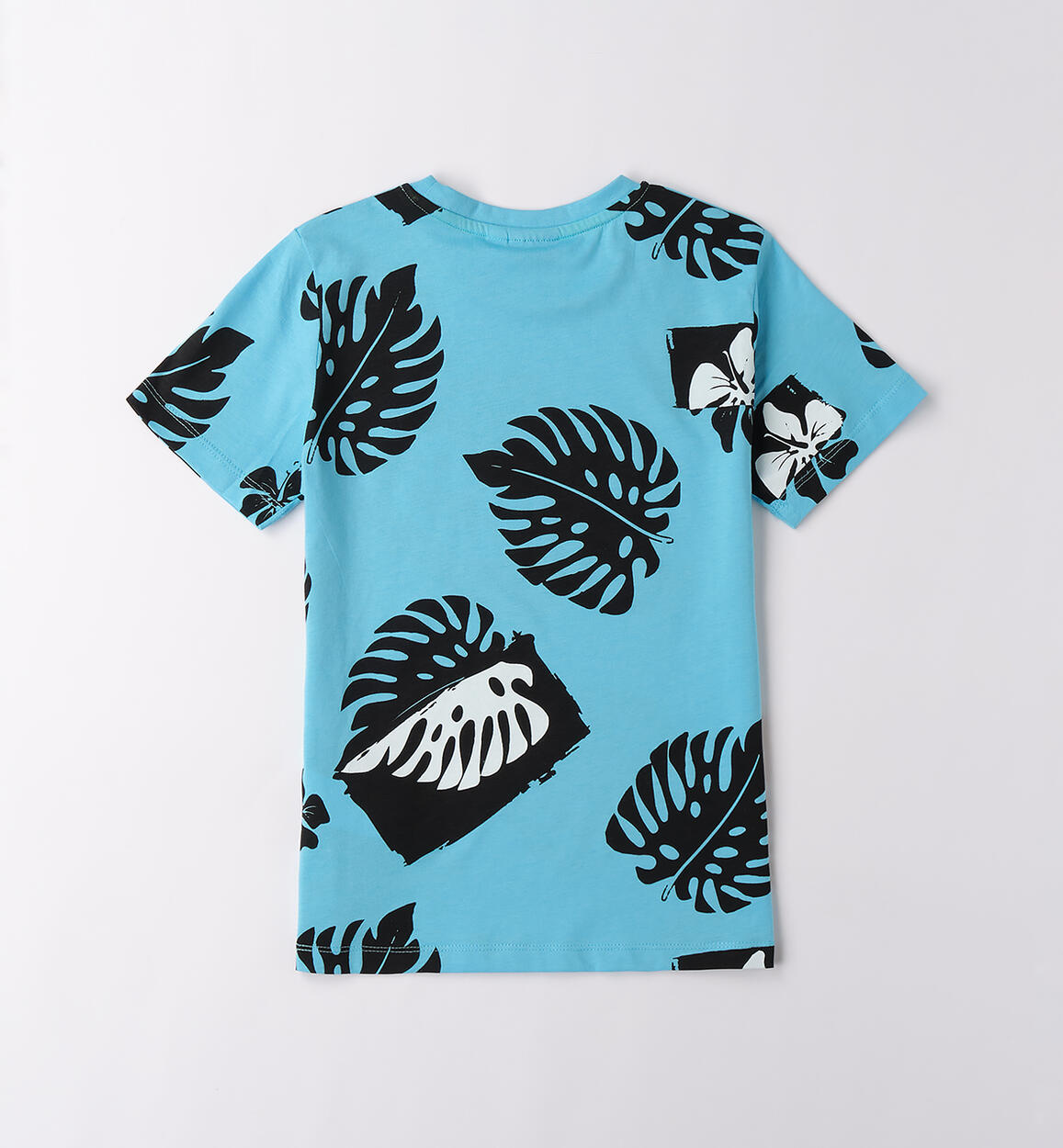 Maglietta da ragazzo Sarabanda TURCHESE-NERO-6BDF - 2430B60400