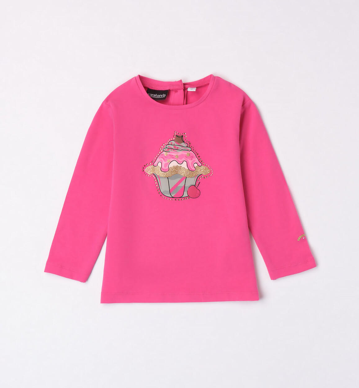 Sarabanda dessert t-shirt for girls from 9 months to 8 years FUCHSIA Sarabanda