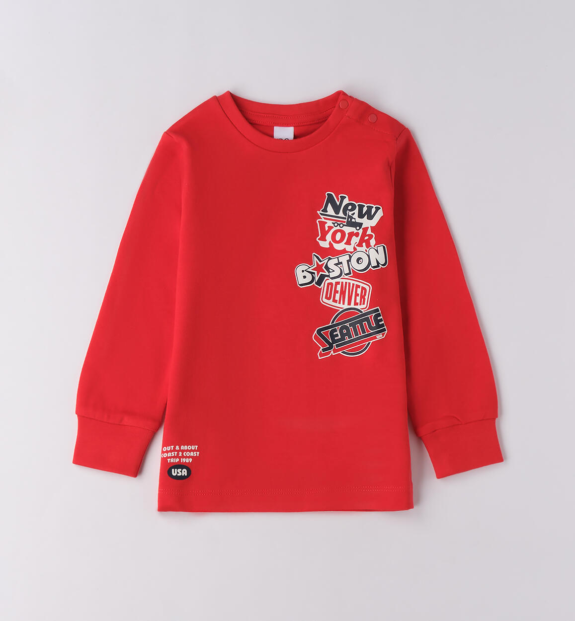 Maglietta girocollo bambino  ROSSO-2236 - 1204F24900