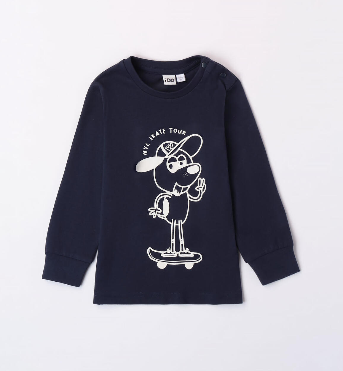 iDO skater print T-shirt for boys aged 9 months to 8 years BLUE iDO