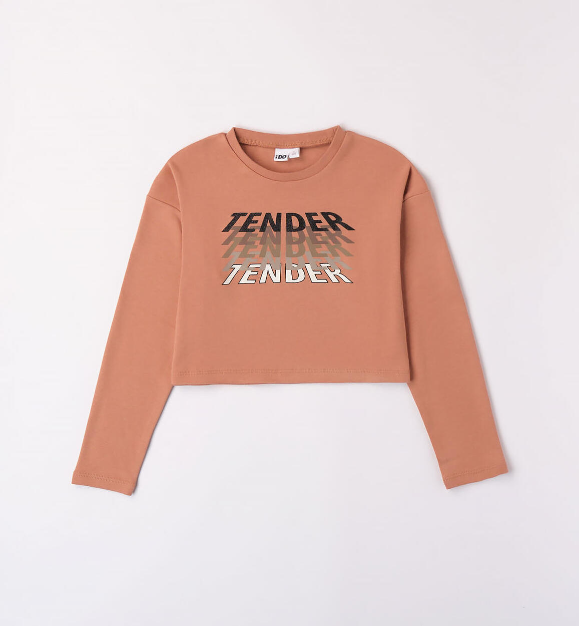iDO crew neck T-shirt for girls from 8 to 16 years BROWN iDO