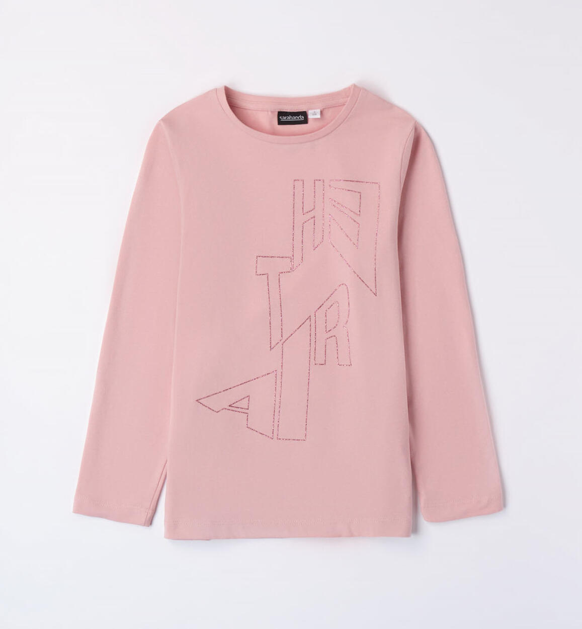Sarabanda glitter T-shirt for girls from 8 to 16 years PINK Sarabanda