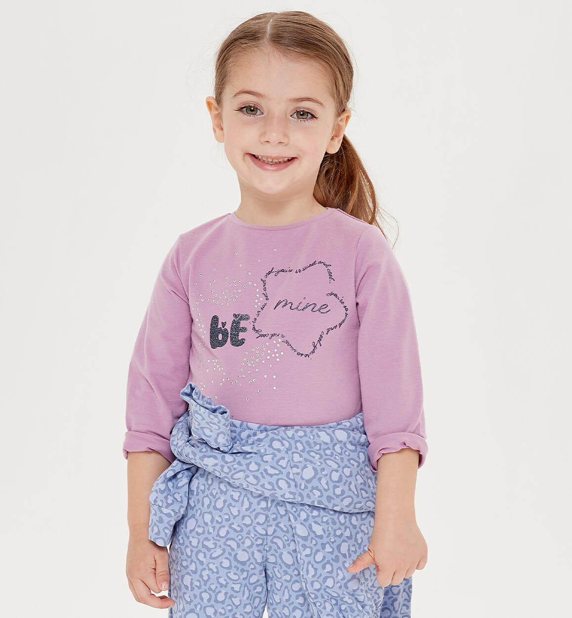 Sarabanda lilac t-shirt for girls from 9 months to 8 years VIOLET Sarabanda