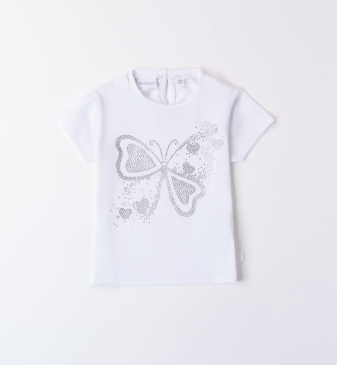 Maglietta manica corta bambina BIANCO Sarabanda