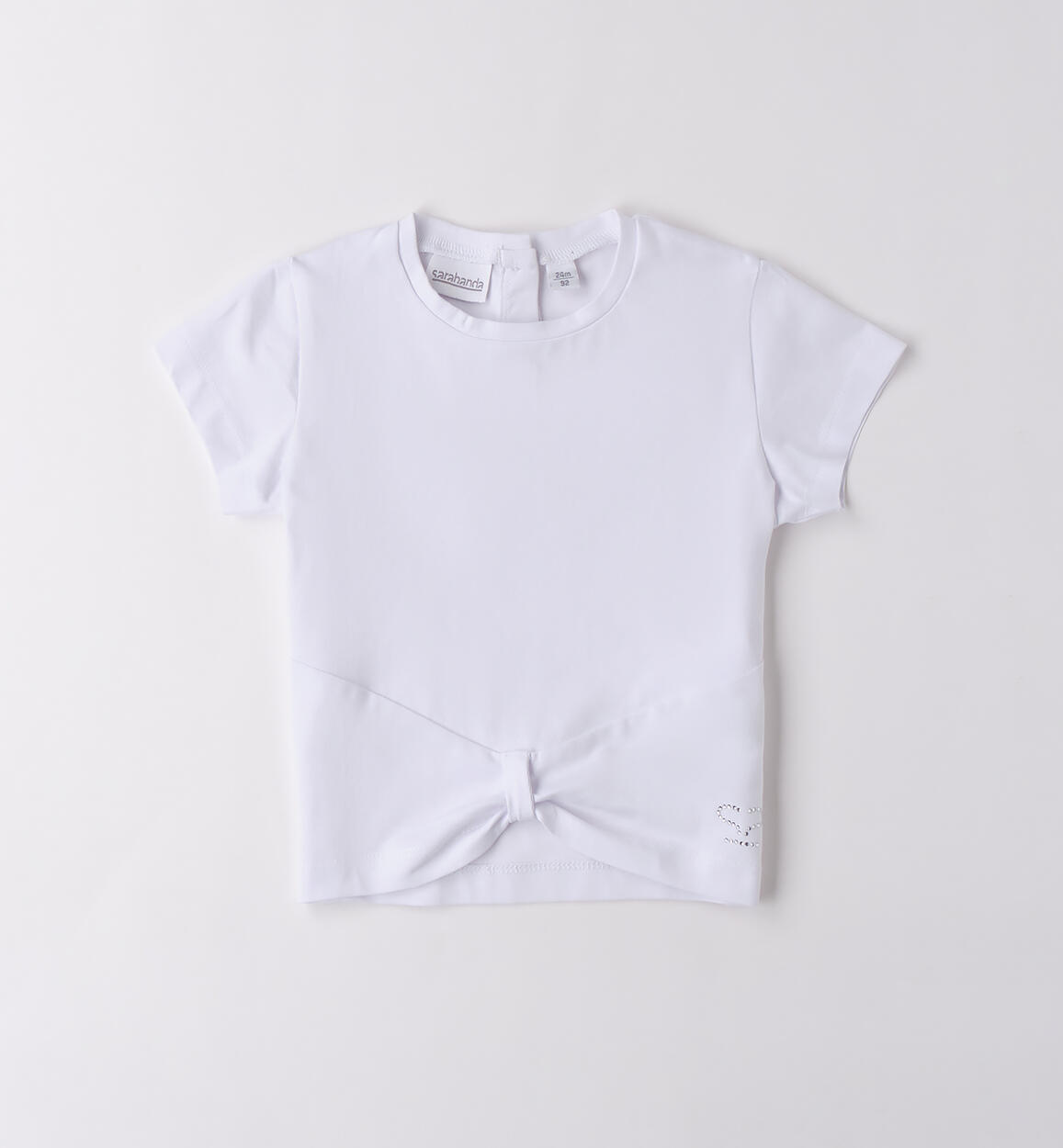 Maglietta manica corta bambina BIANCO Sarabanda