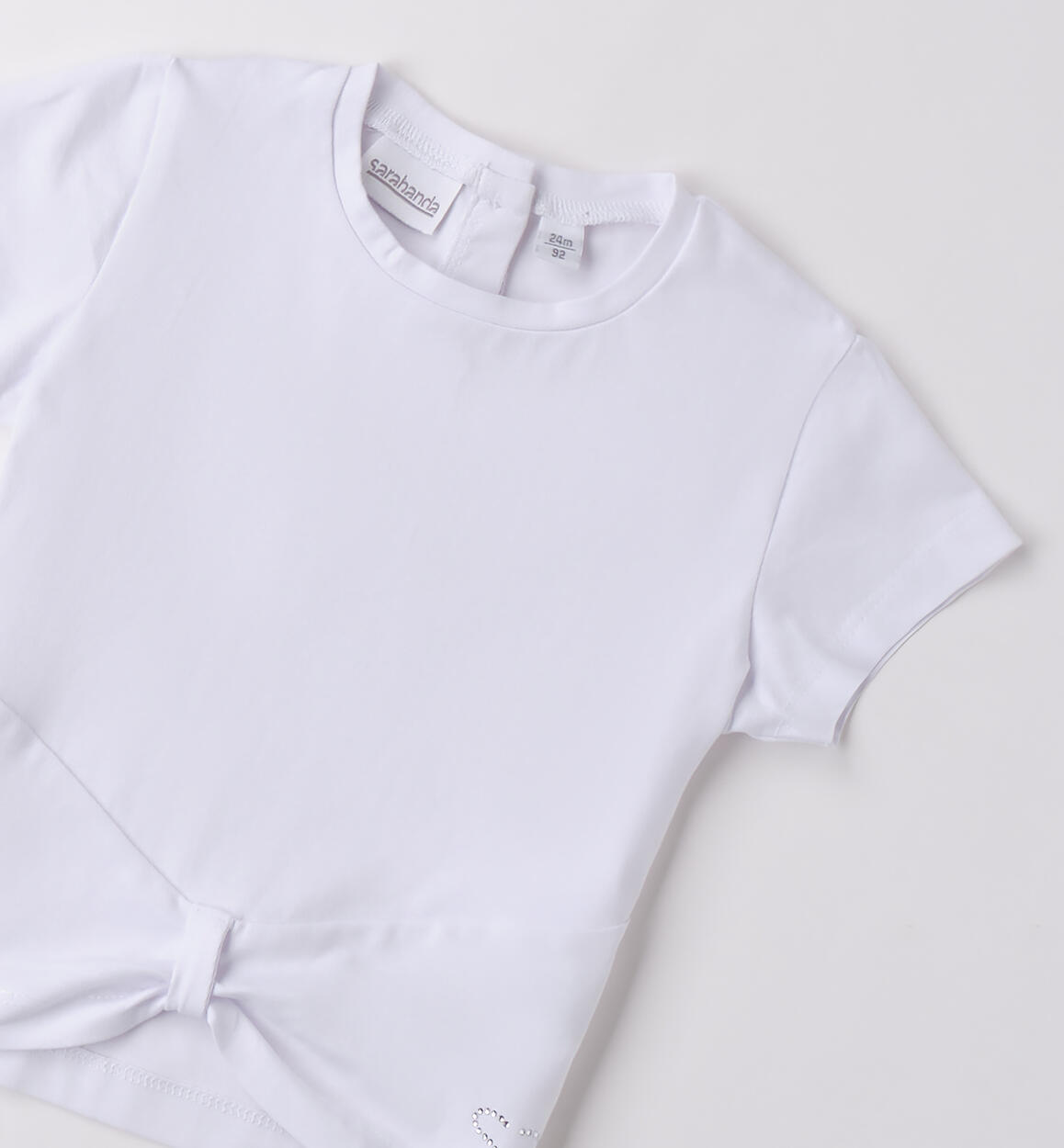 Maglietta manica corta bambina BIANCO-0113 - 1490B31700