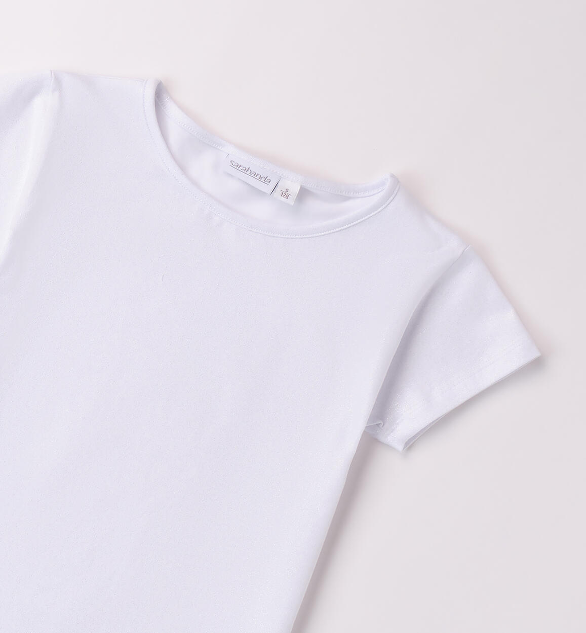 Maglietta manica corta ragazza BIANCO-ALLOVER SILVER GLITTER-6X19 - 2470B48000