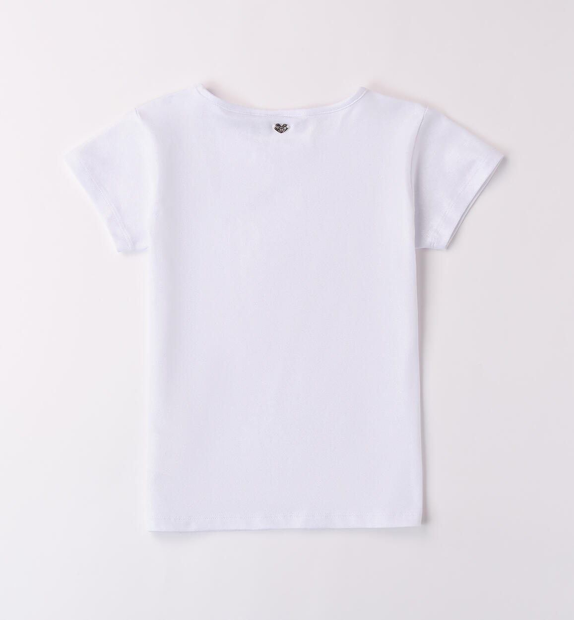 Maglietta manica corta ragazza BIANCO-ALLOVER SILVER GLITTER-6X19 - 2470B48000