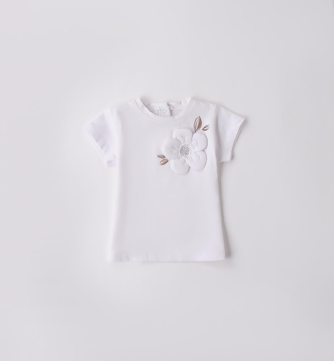 Maglietta maniche corte neonata BIANCO iDO